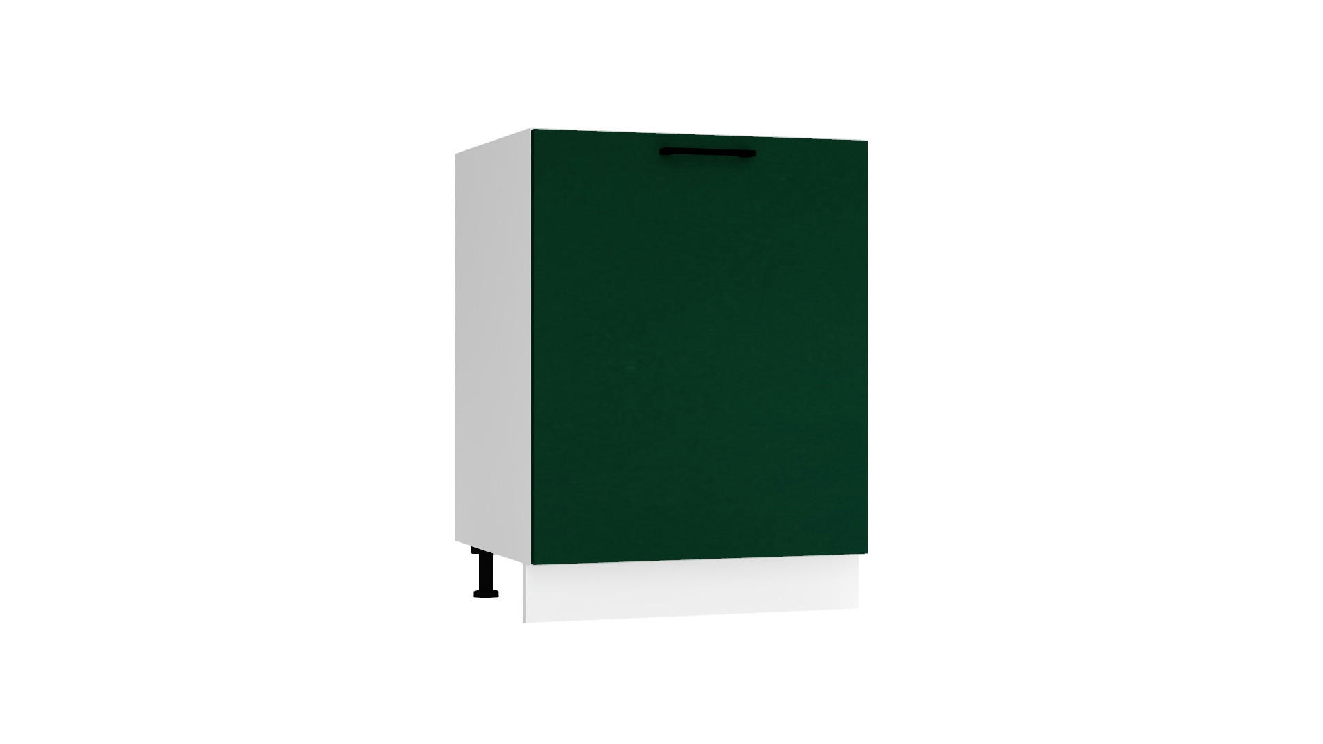 SPÜLENUNTERSCHRANK D60ZL P/L - Morvex - Moderne Küchen Gestaltung - Dunkelgrün, Holz/Metall (60/82/52.4cm) - ROYAL24_MARKT