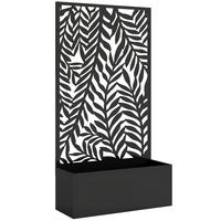PFLANZKASTEN mit Rankgitter Metall Schwarz - Schwarz, Metall (23/113/61cm) - Outsunny