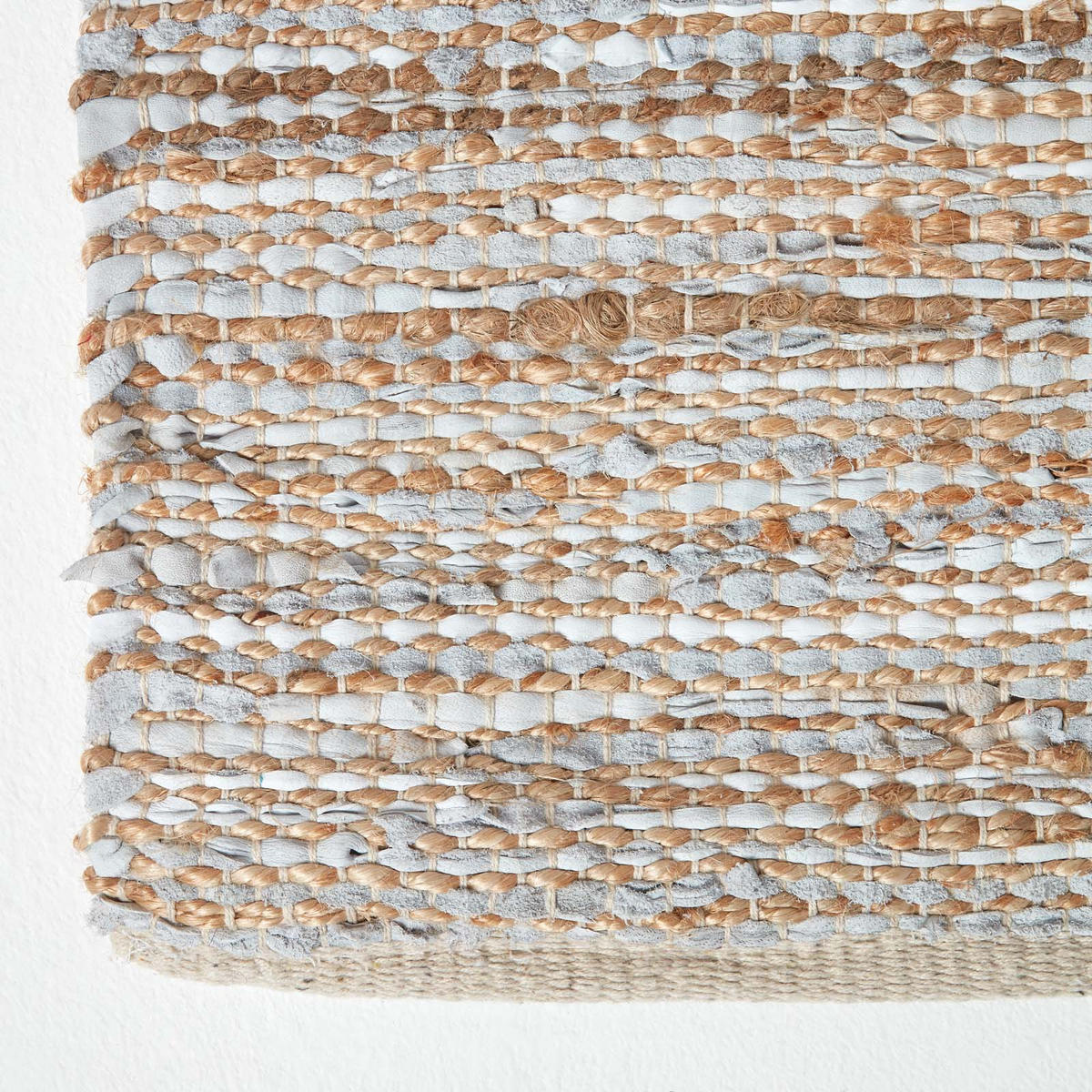 TEPPICHLÄUFER Madras, Leder & Hanf 66/200 cm - Naturfarben, Leder (66/200cm) - Homescapes
