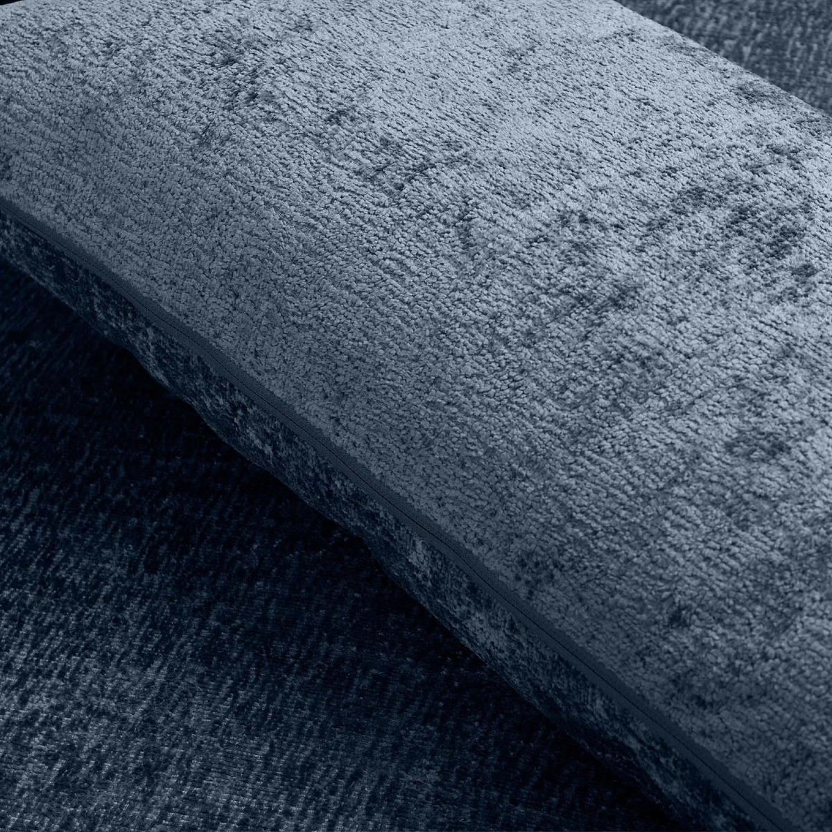 ECKSOFA RECHTS IMPERA Modern 4/5 Sitzer, Dunkelblau - Blau, Textil (314/224cm) - KONSIMO®