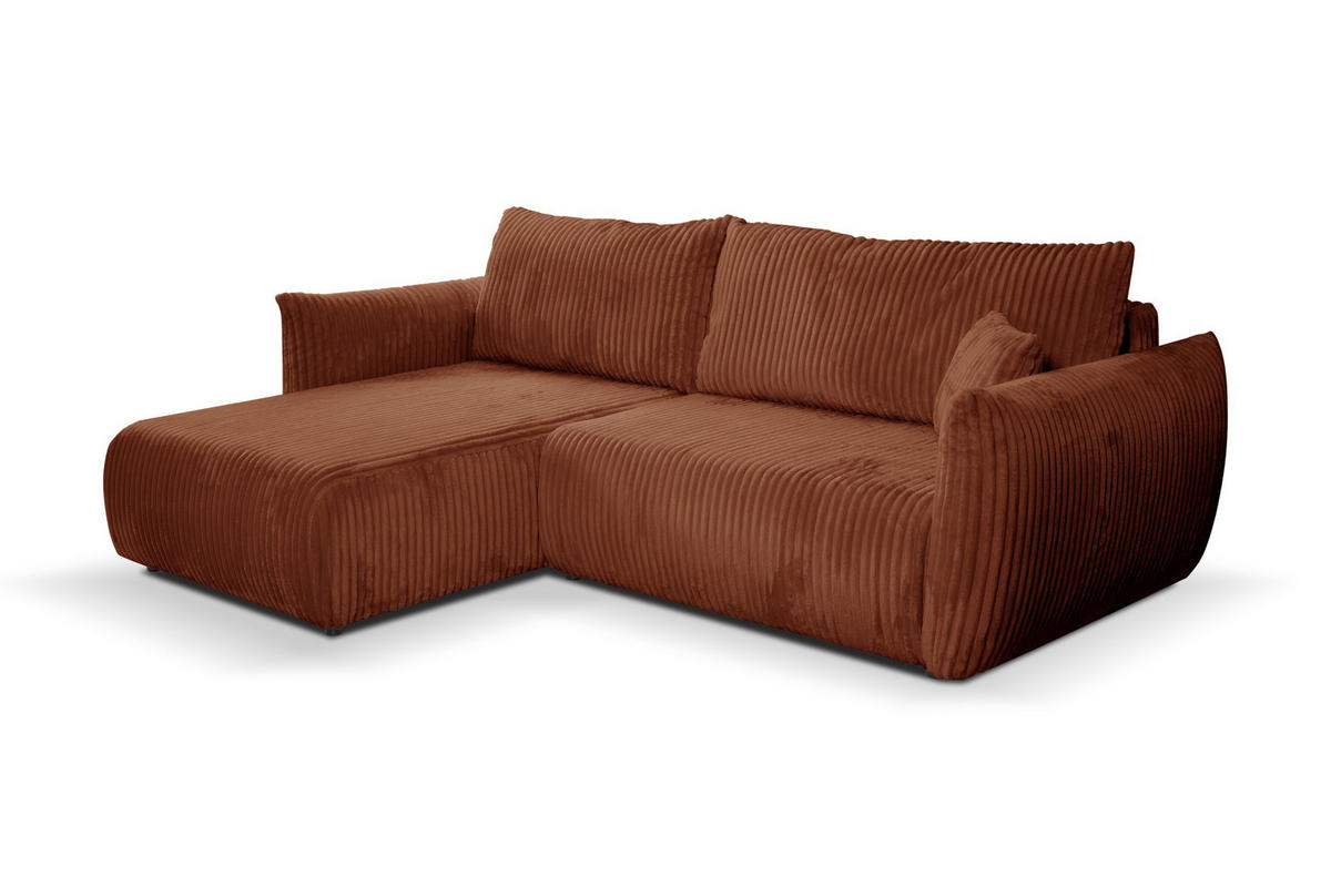 ECKSOFA HALLORA - Rust (Tilia 52) - Rostfarben, Holzwerkstoff (257/177cm) - Möblo