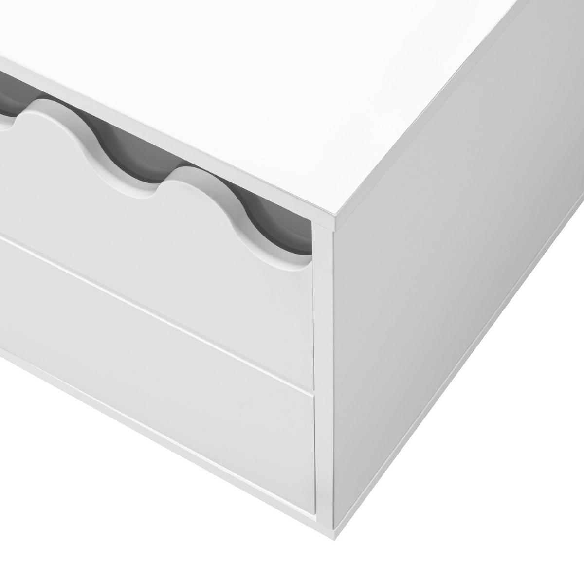 LOWBOARD 170/40/45 cm Weiß aus MDF und Spanplatte mit Wellen-Design - Weiß, Holzwerkstoff (45/40/170cm) - OKMYHOME