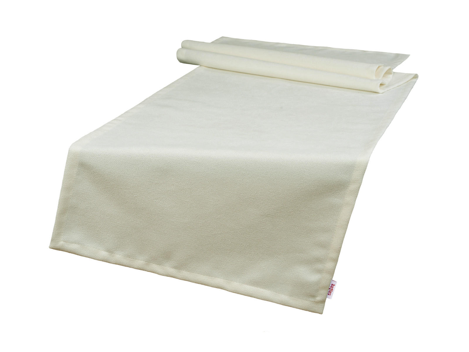 XL-TISCHLÄUFER FarbTon Chenille-Haptik sahne-weiß 220/40 cm - Ecru, Textil (40/220cm) - beties Heimtextil