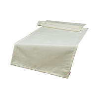 XL-TISCHLÄUFER FarbTon Chenille-Haptik sahne-weiß 220/40 cm - Ecru, Textil (40/220cm) - beties Heimtextil