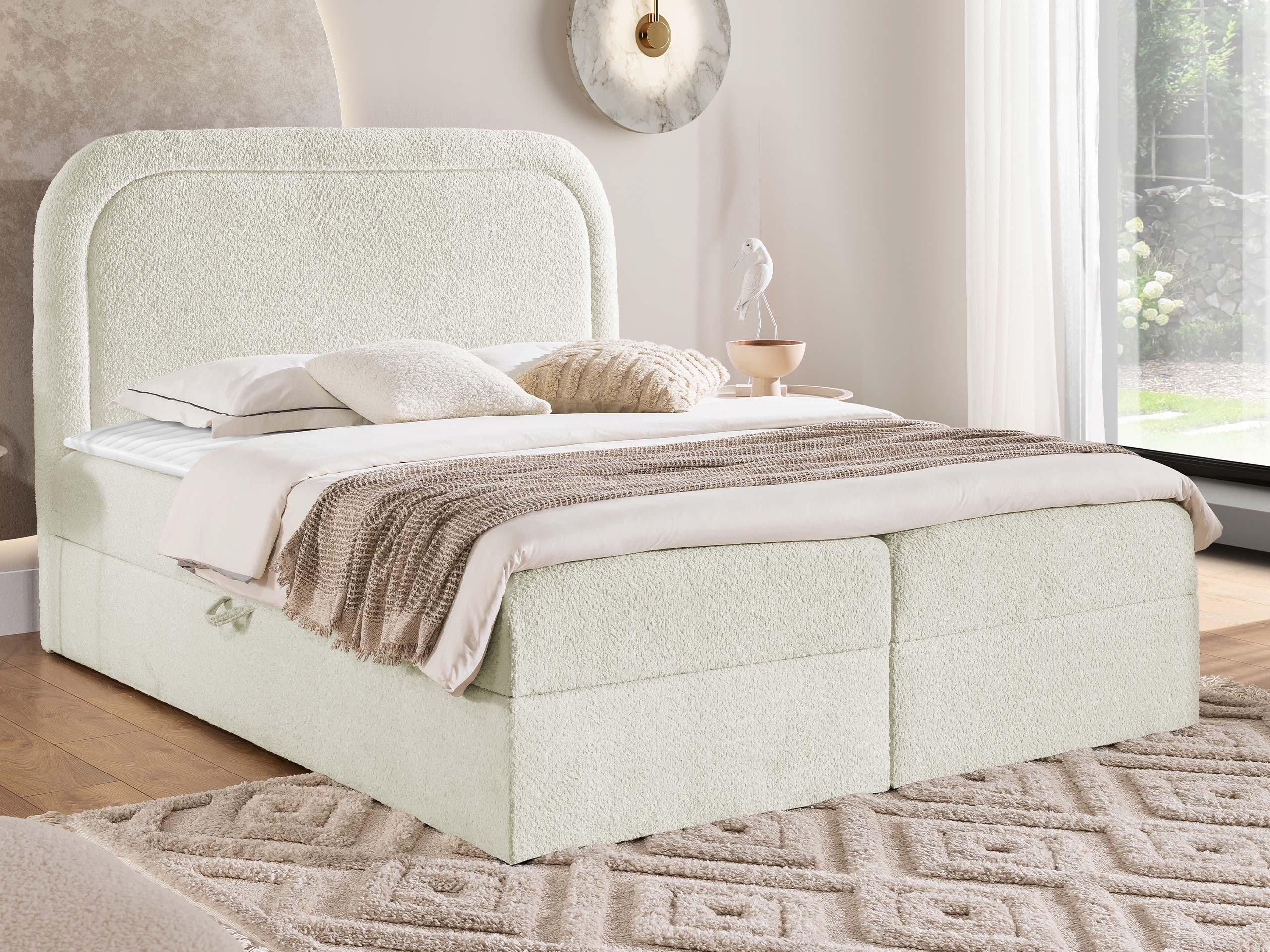 BOXBETT Bonito - Creme/Schwarz, Holz/Holzwerkstoff (160/200cm) - MIRJAN24
