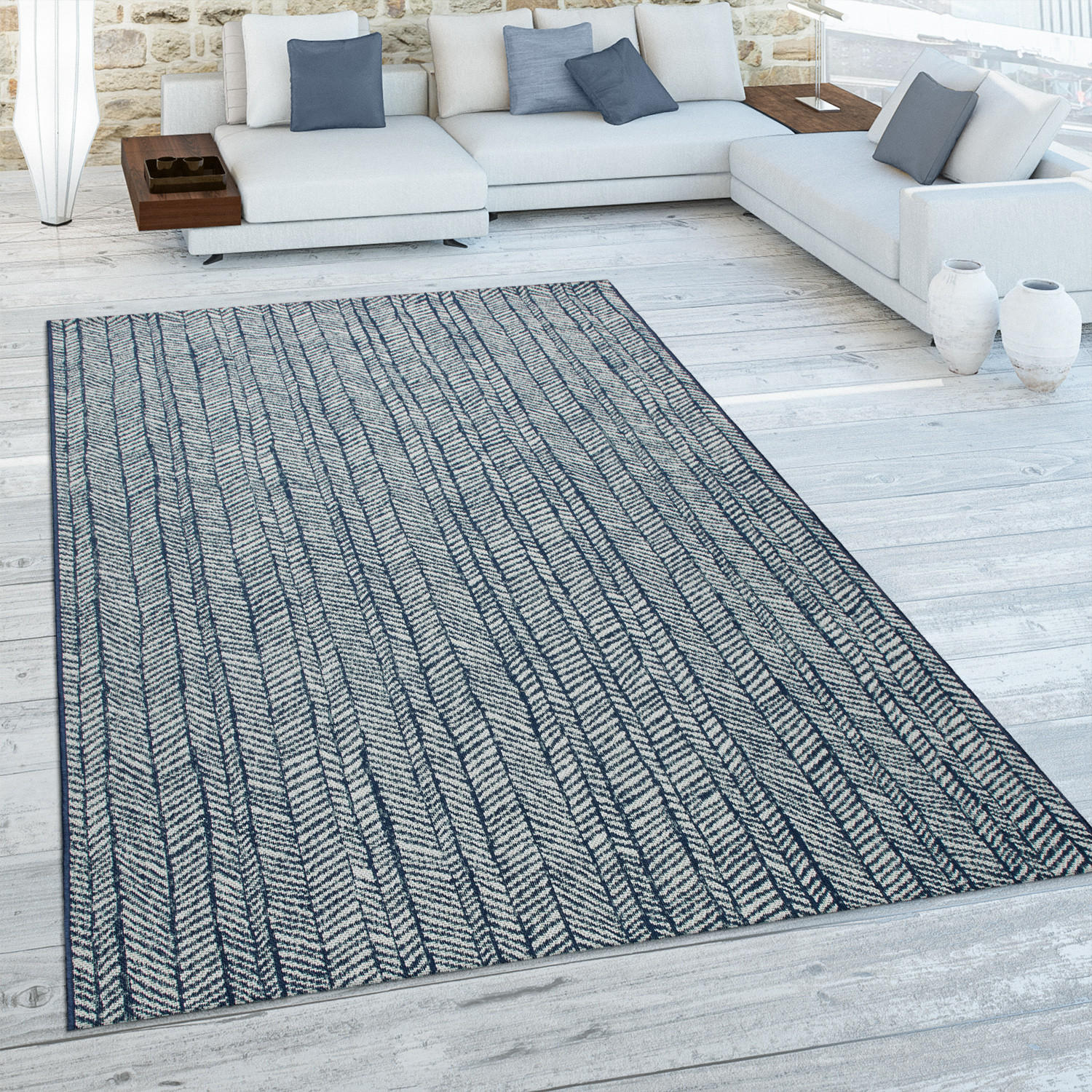 OUTDOORTEPPICH 120/170 cm Ostende 542 - Blau, Textil (120/170cm) - Paco Home