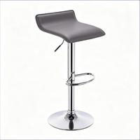 BARHOCKER 1er-Set Grau höhenverstellbar & drehbar aus Kunstleder - Grau, Metall (38.5/84/39cm) - PANGIVO