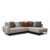 ECKSOFA EVENTO 5-Sitzer, beige - Beige/Schwarz, Holzwerkstoff/Textil (266/206cm) - Courtois Laville
