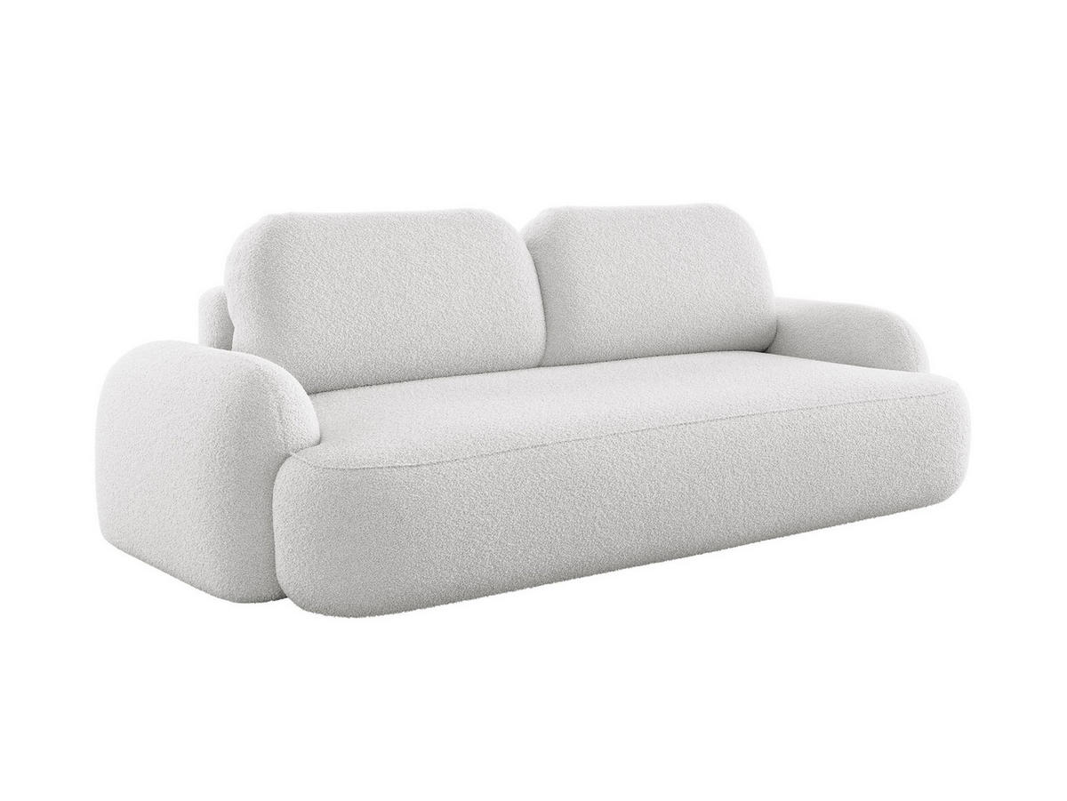 SOFA MOLLY mit Schlaffunktion TERRA FROTTE 00 mit Stauraum - Weiß, Textil (121/94/255cm) - Bedante