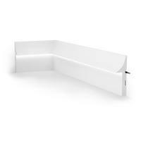 SOCKELLEISTE - 290 cm x 4.5 cm - plastik - weiß Radeno - Weiß, Kunststoff (4.5/290/14.8cm) - Vente-Unique