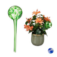 2XBEWÄSSERUNGSKUGEL - Grün, Glas (9/30/9cm) - Relaxdays