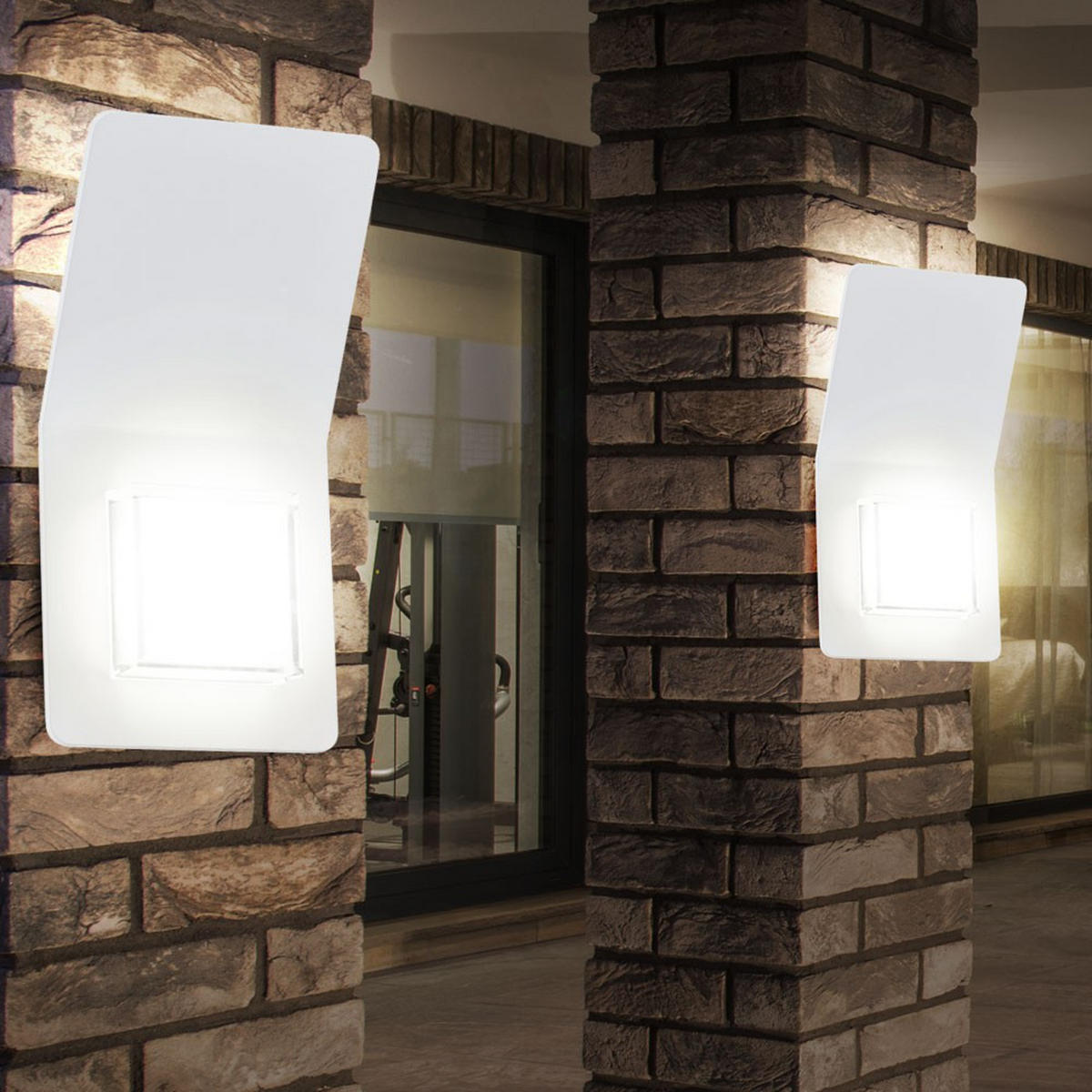 LED AUSSEN-WANDLEUCHTE Alu Weiß PIAS - Weiß, Metall (9.5/25/13cm)