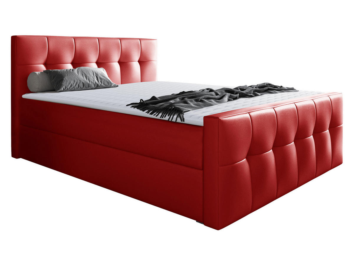 BOXBETT Malibu - Rot, Holz (140/200cm) - MIRJAN24