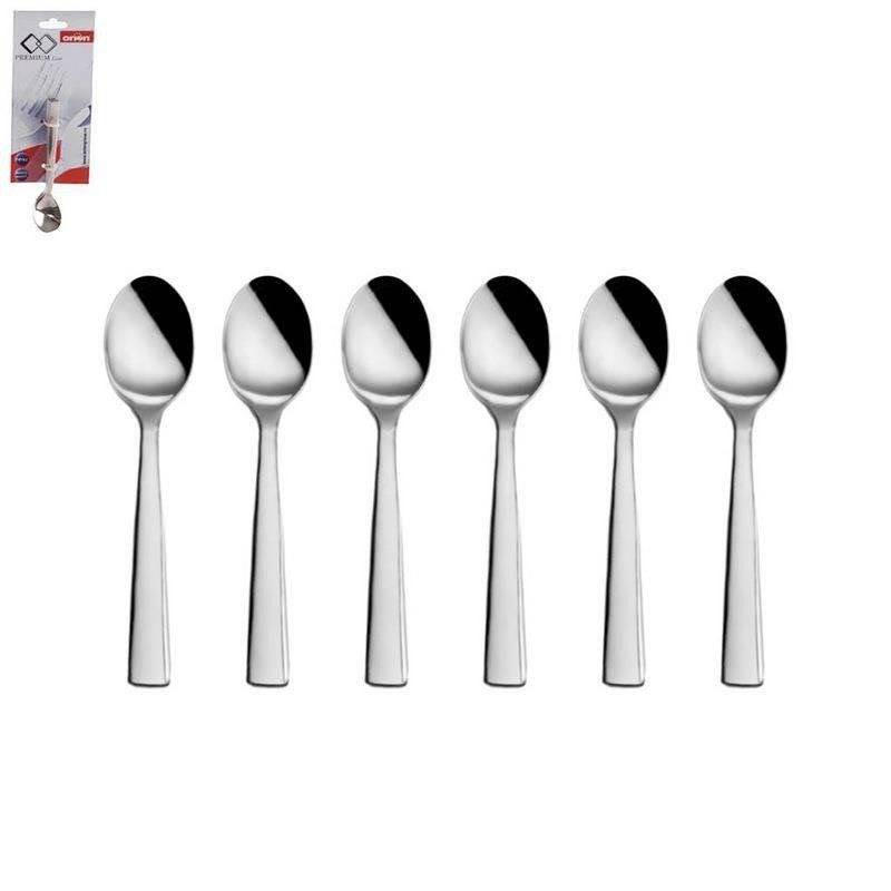 ESPRESSOLÖFFEL Stahl 6 Stück. - Silberfarben, Metall - Orion 