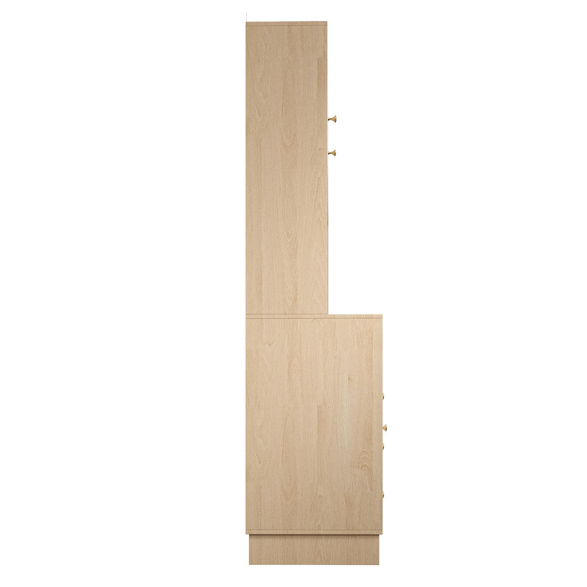 GESCHIRRSCHRANK aus MDF & Glas 140x40x185.7cm in Weiß mit Smart LED - Weiß, Holzwerkstoff (140/185.7/40cm) - Modfu