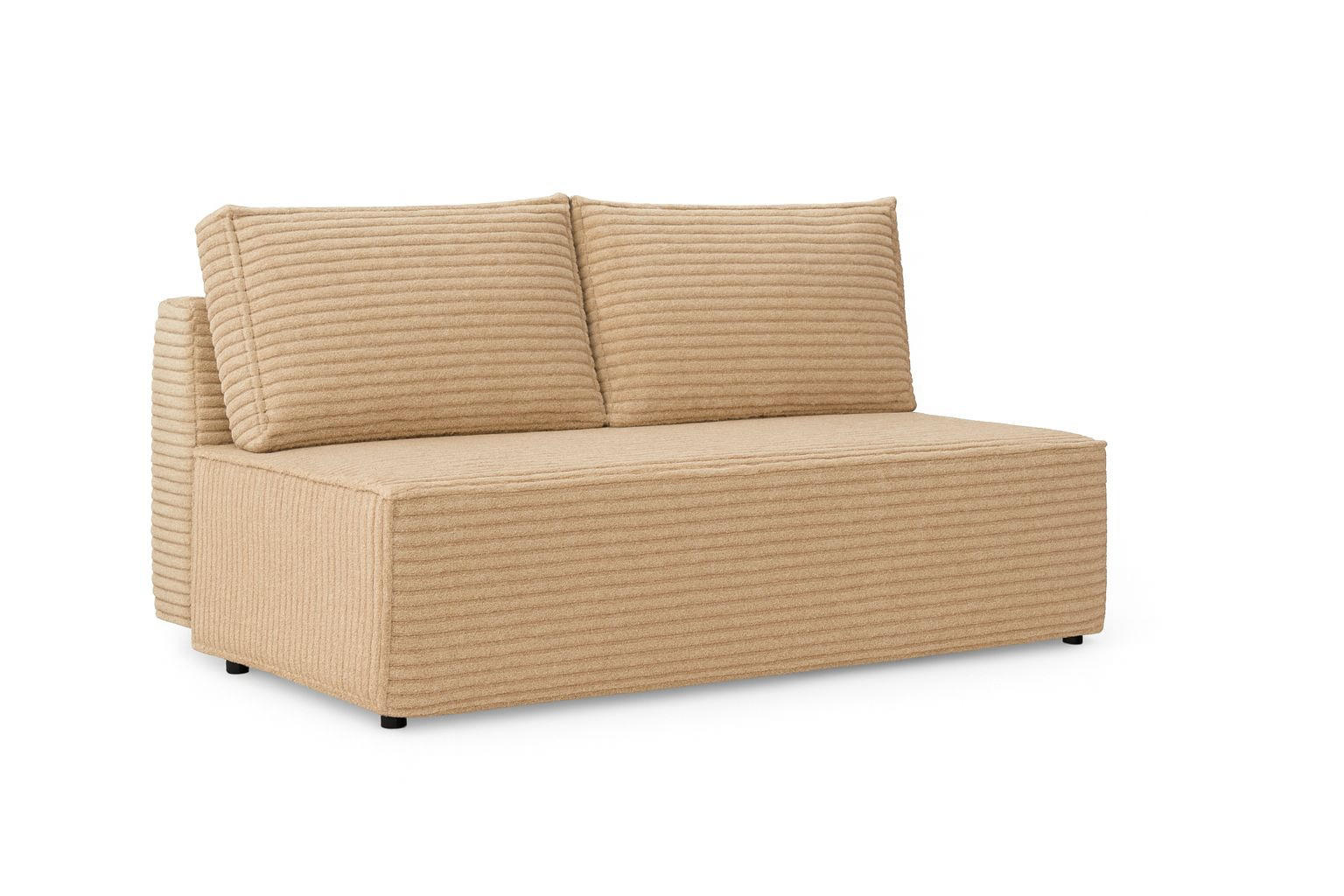 SCHLAFSOFA mit Bettkasten DUO, Stoff Velo, Beige - Beige, Holz (198/89/90cm) - Kaiser Möbel