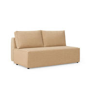 SCHLAFSOFA mit Bettkasten DUO, Stoff Velo, Beige - Beige, Holz (198/89/90cm) - Kaiser Möbel