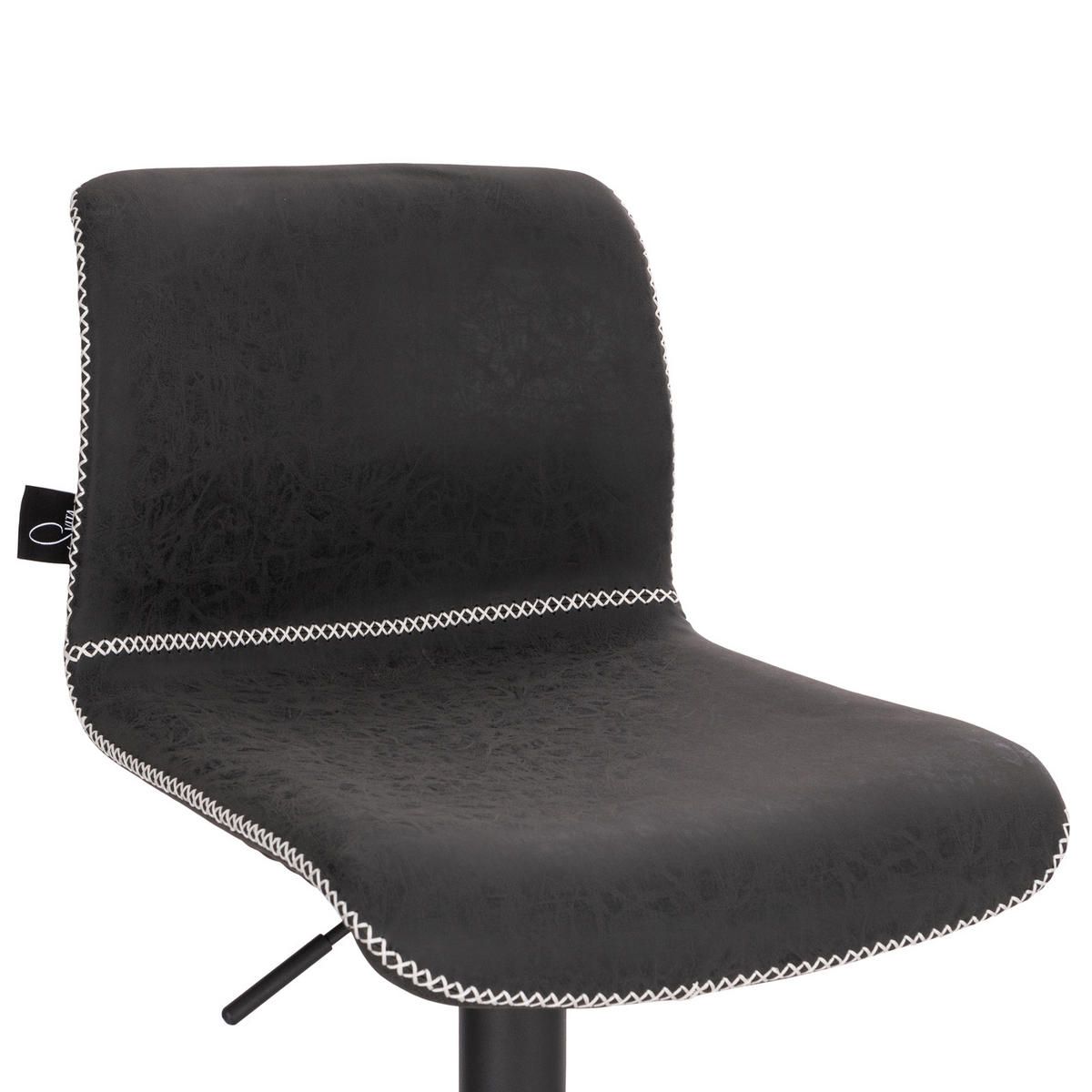 BARHOCKER ALFIE 2er Set Kunstleder Schwarz - Schwarz, Textil (40/107/48cm) - SVITA