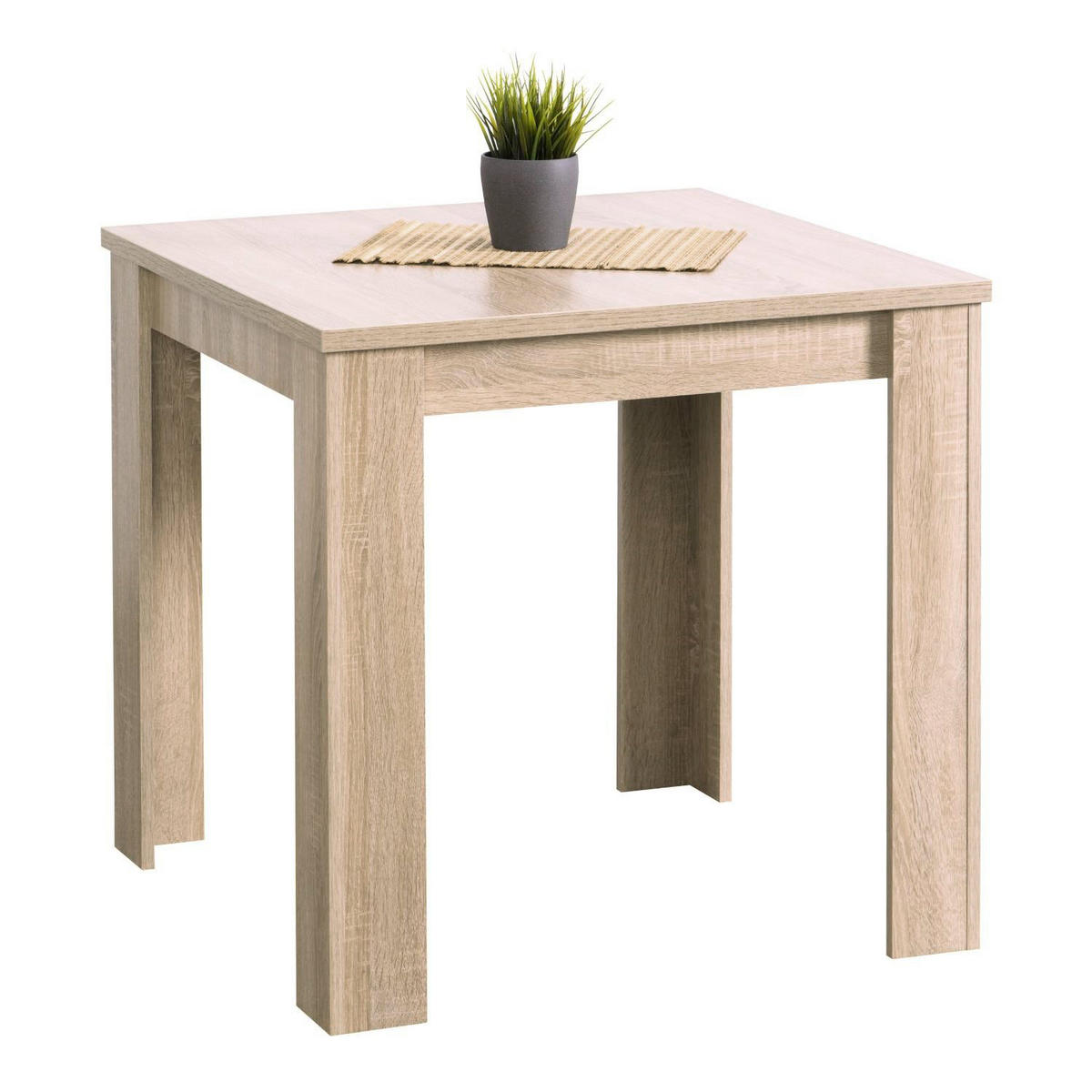 ESSTISCH in Holzwerkstoff 80/80/75 cm - Braun/Sonoma Eiche, Holz (80/80/75cm) - Homestyle4u