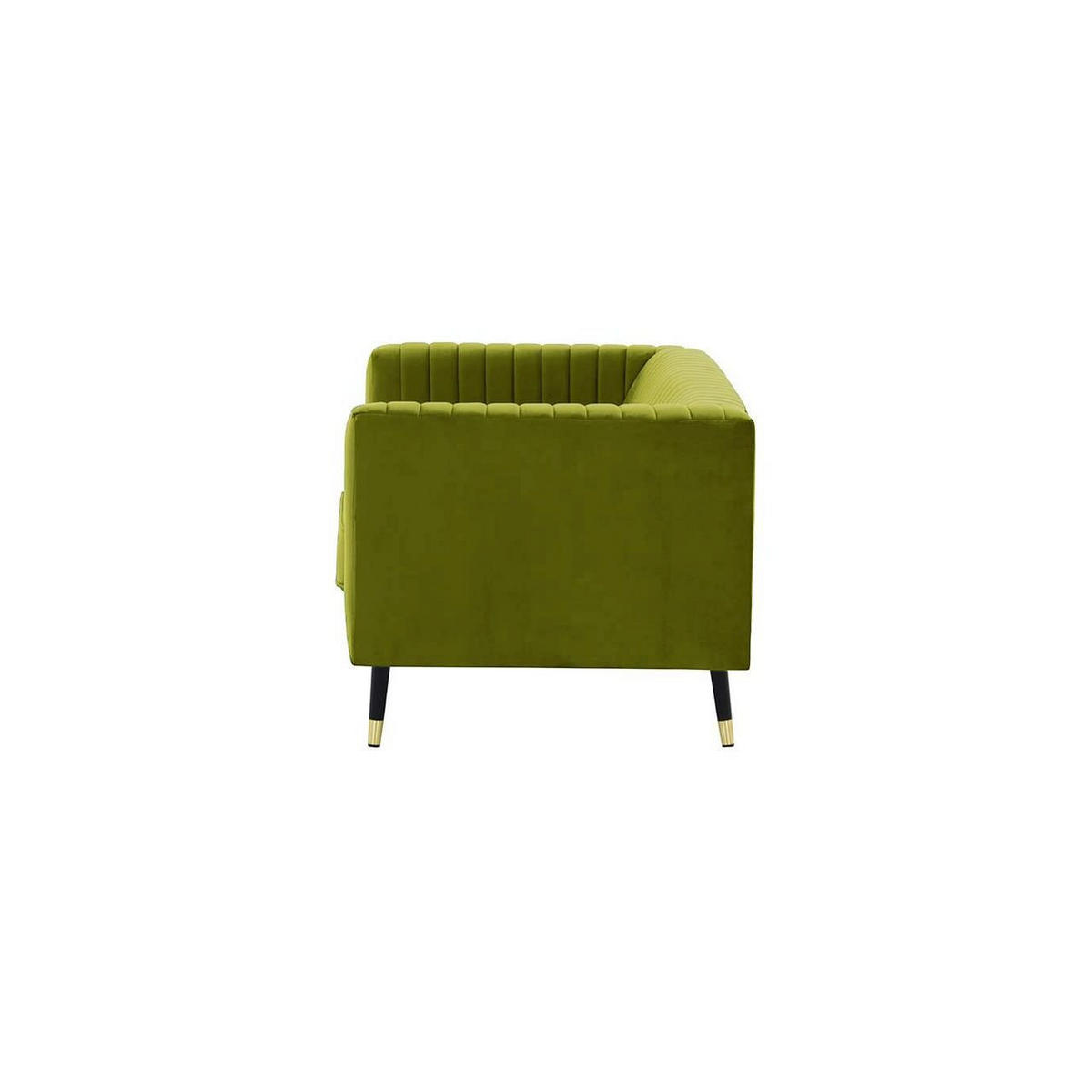 ZWEISITZER-SOFA Slender-Velluto 9 - Olivgrün, Holz/Textil (170/71/83cm) - SLF24
