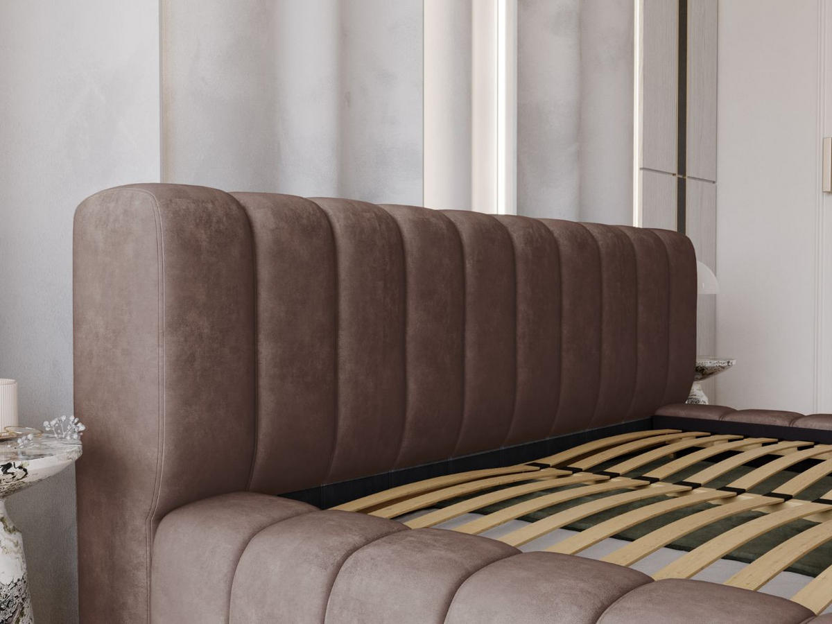 POLSTERBETT Italia 140x200 Braun - Braun, Textil (140/200cm) - Graingold