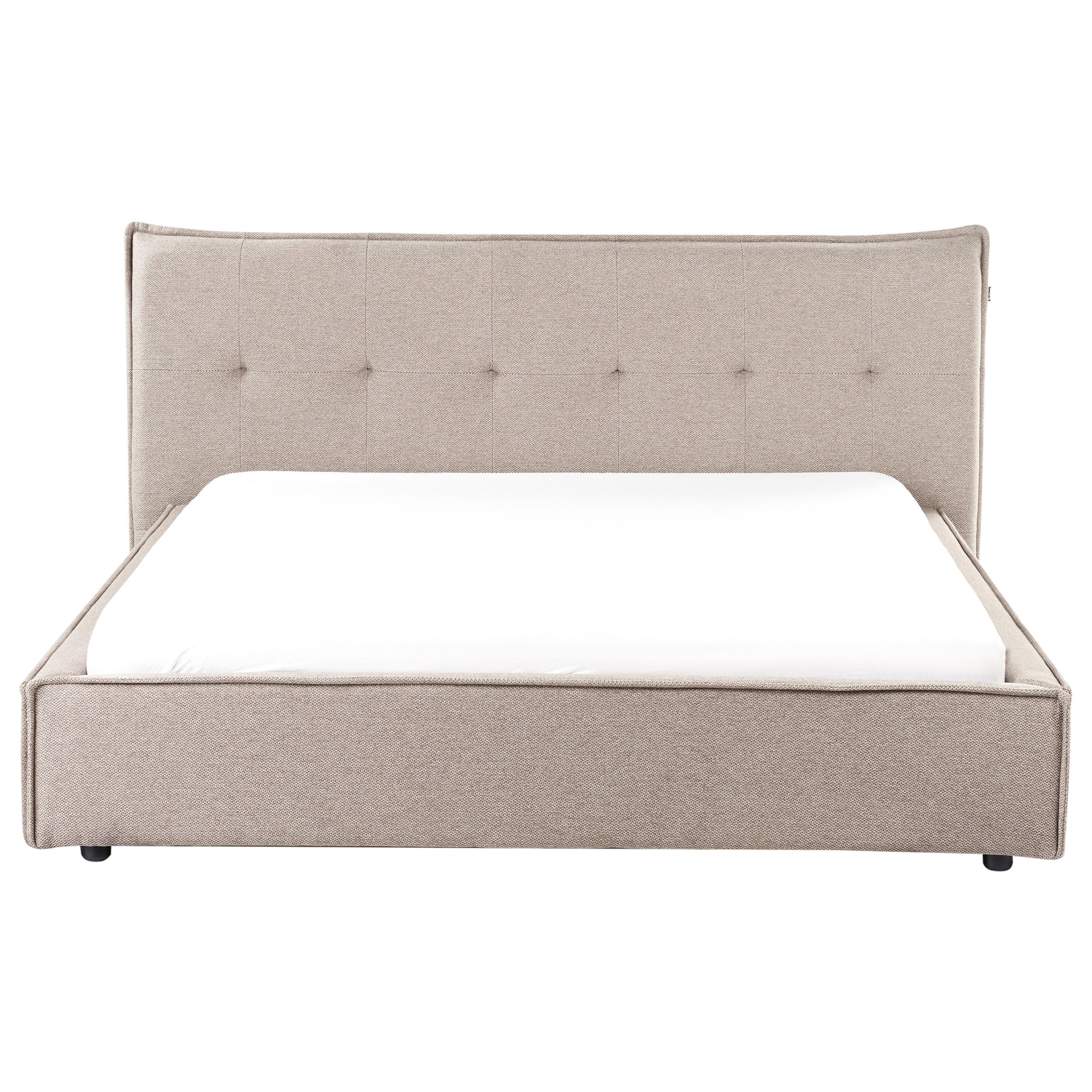 POLSTERBETT mit Lattenrost 160x200 cm Beige Lestre - Taupe, Textil (160/200cm) - Beliani