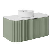 EINZELWASCHTISCH - 99 cmcm x 50 cmcm - Holz, Platte - Grün - LOMERI - Grün, Holz (99/45/50cm) - Vente-Unique