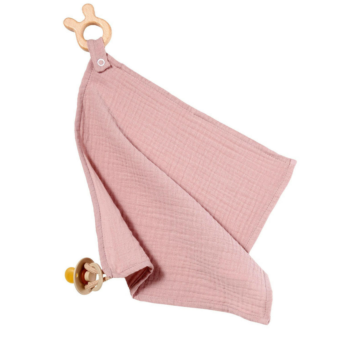 KUSCHELTUCH Musselin Hase Rosa - Rosa, Textil (30/1/30cm) - nordic coast company