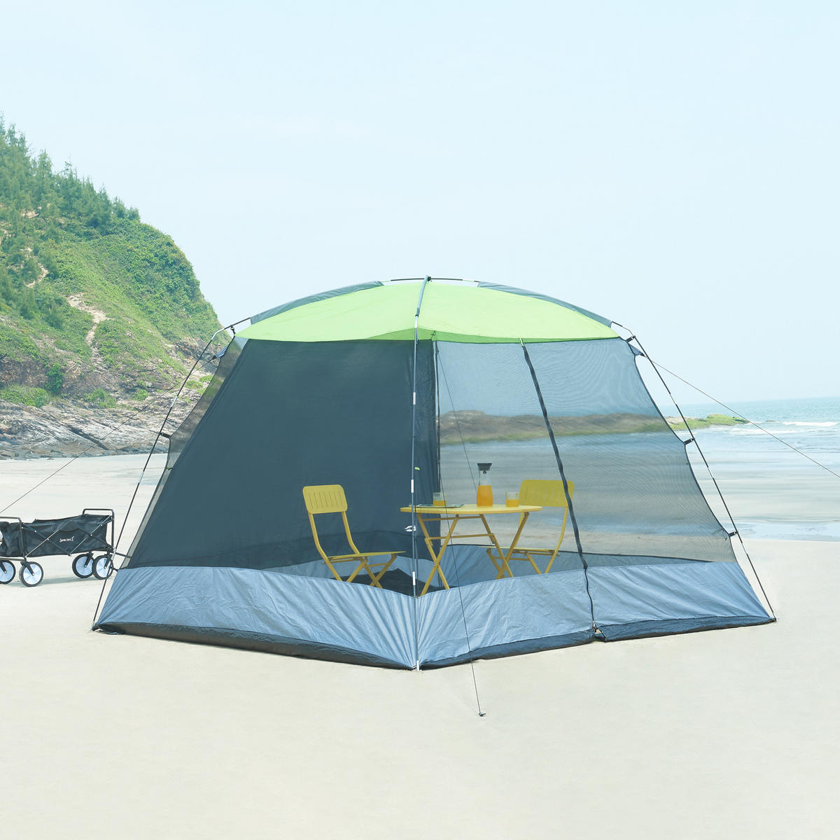 NETZPAVILLON Beekdaelen - Grau, Textil (305/213/305cm) - pro.tec