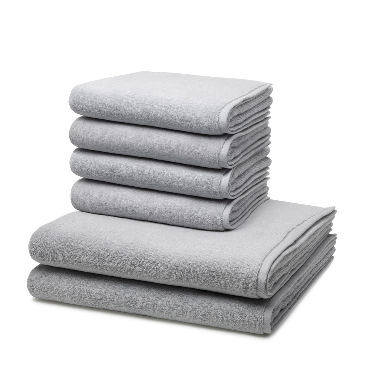 FROTTIERSET Sensual Skin 6-teilig - Hellgrau, Textil (50/100cm) - Ross
