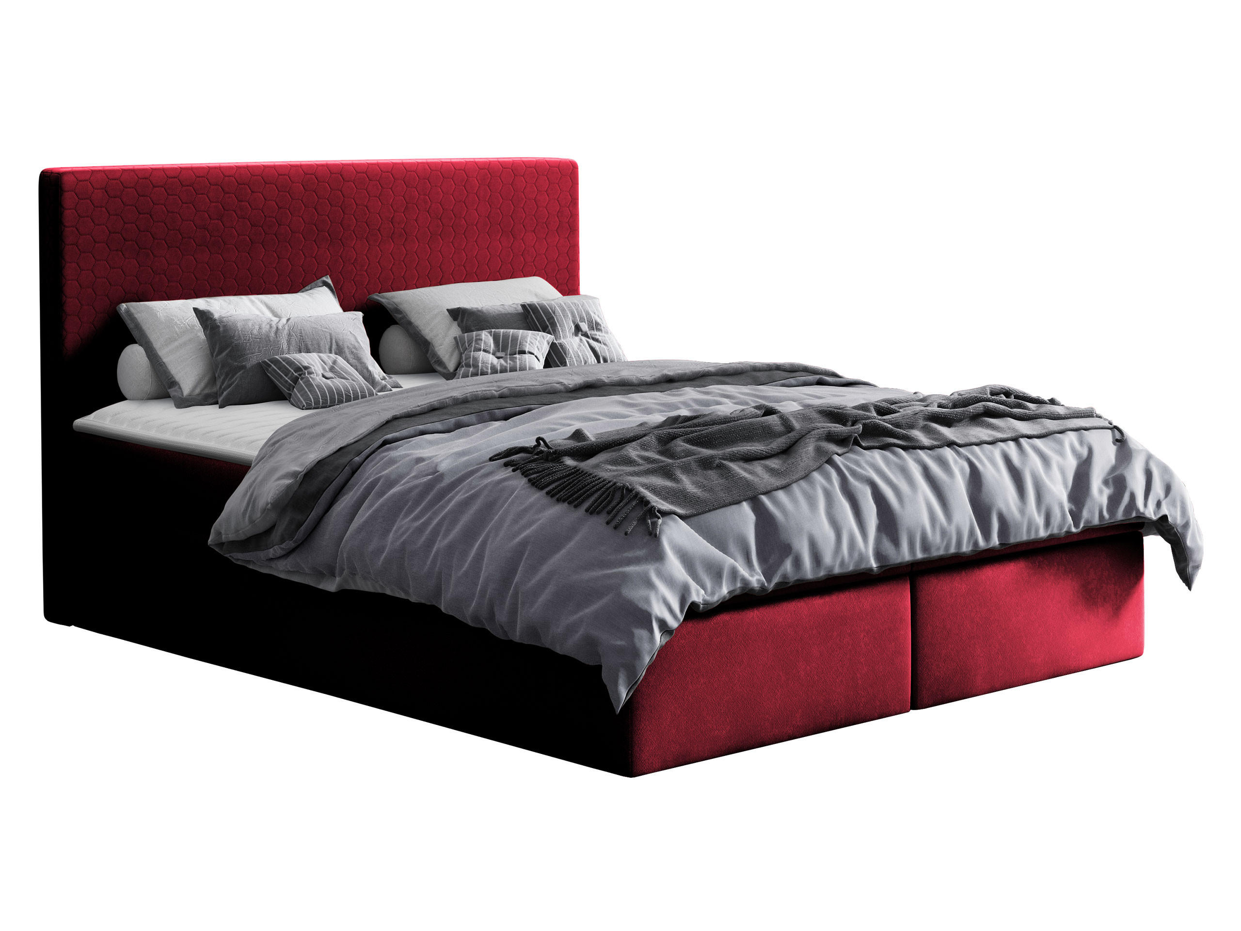 Mirjan24 Boxbett Rot 140x200 cm