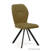 ESSZIMMERSTUHL drehbar (2er-Set) Diana 51x92x60 Schwarz/Olivgrün - Schwarz/Olivgrün, Kunststoff (60/92/51cm) - 58aufmkessel