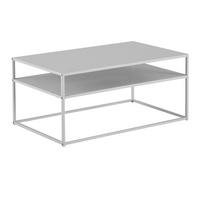 COUCHTISCH Weiß Metall Industrial 100x60x45cm mit Stauraum und Ablagefach - Weiß, Metall (60/100/45cm) - KADIMA DESIGN