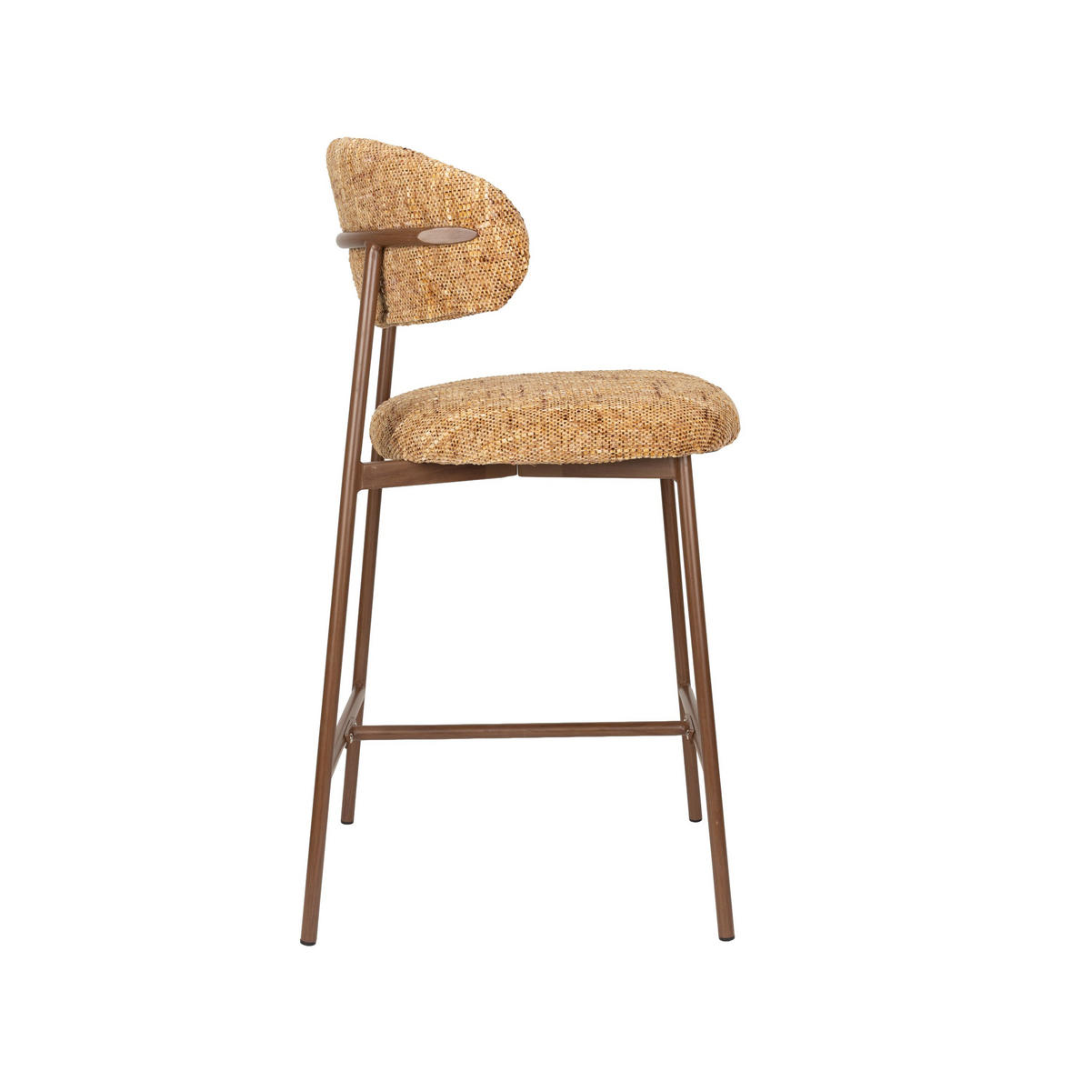 BARHOCKER Claes mit Rückenlehne 65 cm Ockergelb - 2 er Set - Gelb, Kunststoff (44/94/51cm) - Housecraft Living