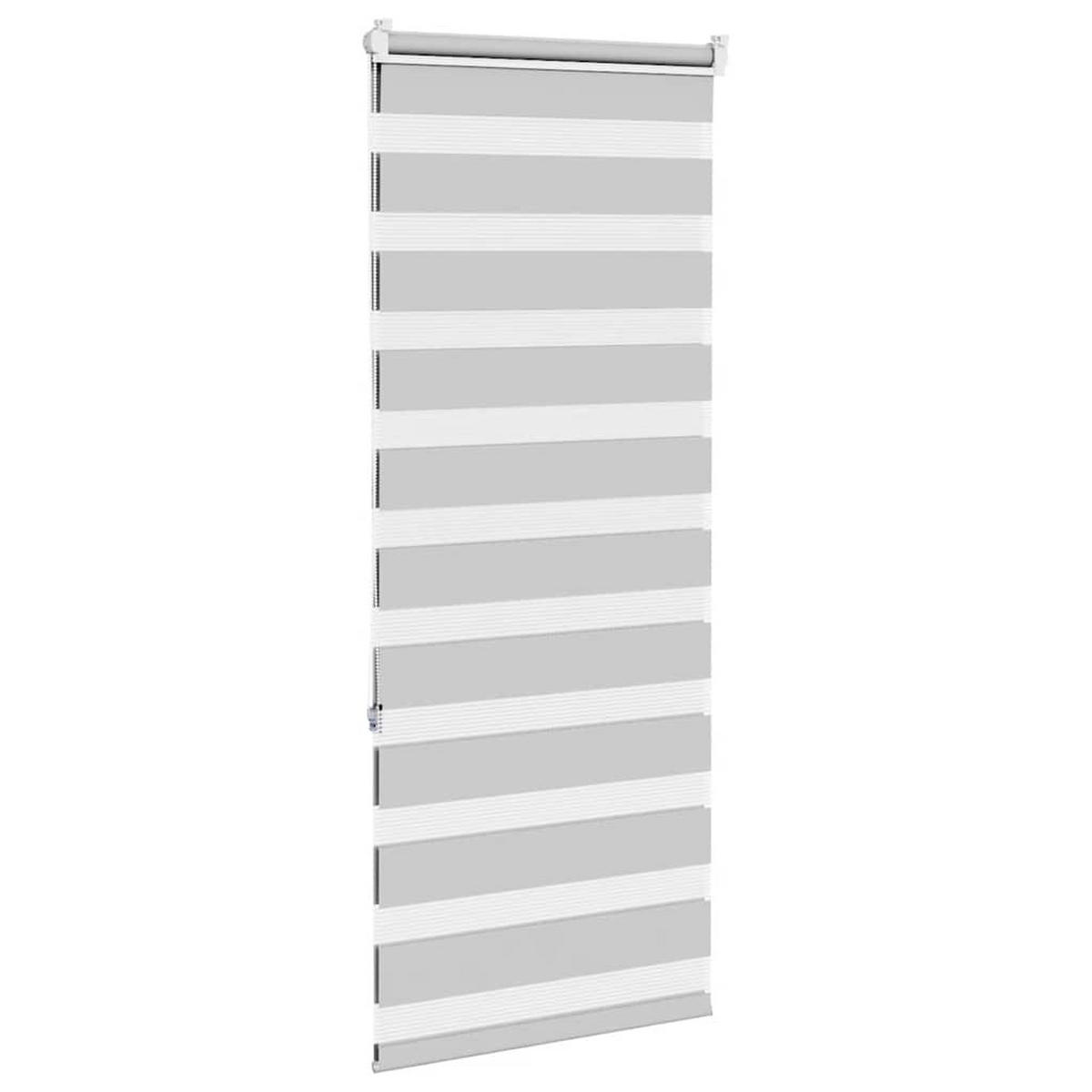DOPPELROLLO 60/150 cm Stoffbreite 55,9 cm aus Polyester Hellgrau - Hellgrau, Textil (60/150cm) - vidaXL