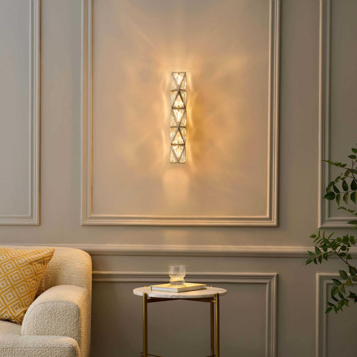 WANDLEUCHTE Dalina, Roségold, 40cm - Roségold, Glas (6.4/40/12cm) - KOSILUM