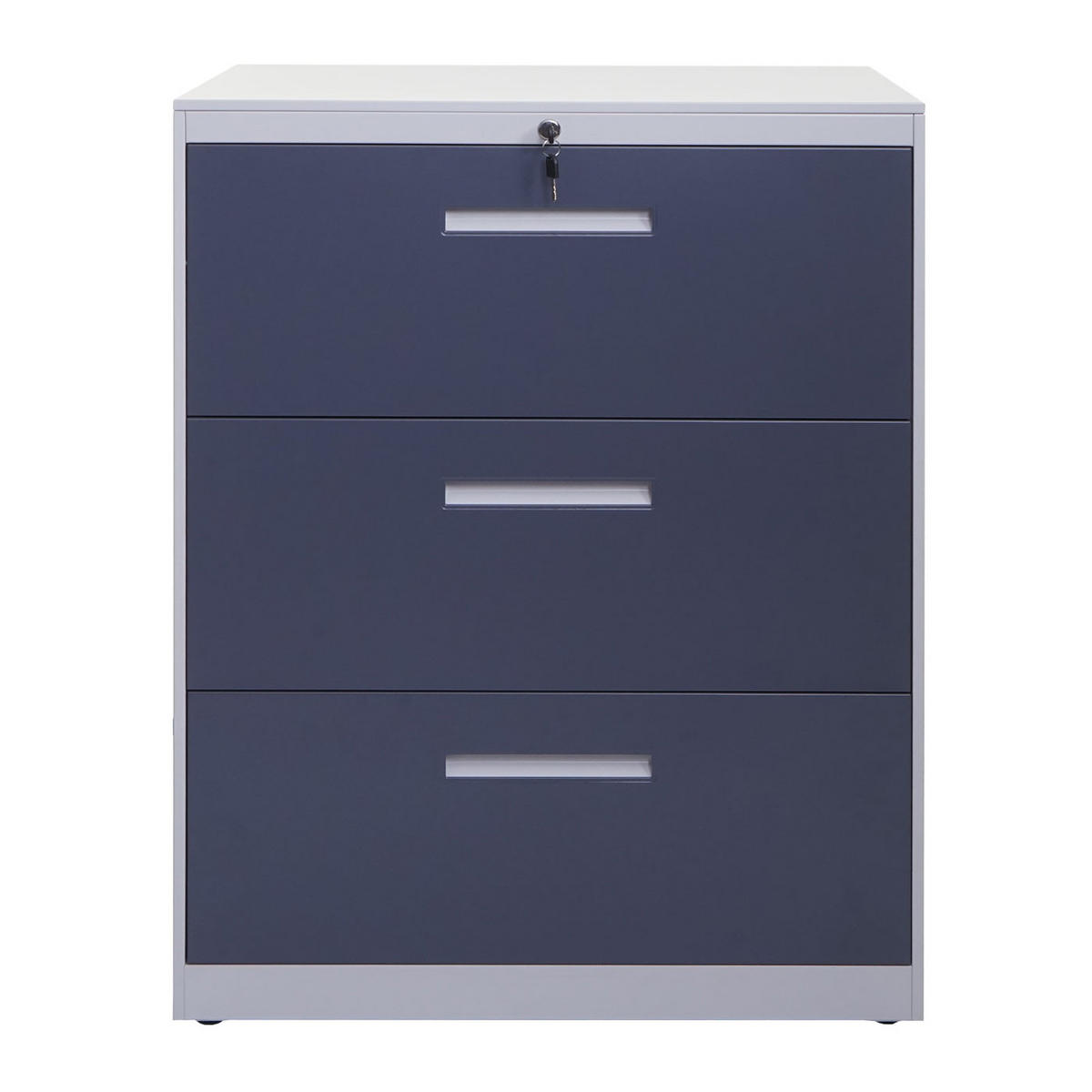 HÄNGEREGISTERSCHRANK Grau - Grau, Metall (76/103/46cm) - MCW