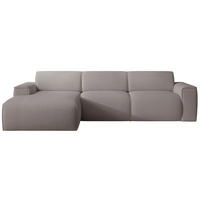 ECKSOFA Bouvi Graubraun links - Graubraun/Schwarz, Kunststoff/Textil (310/165cm) - Selsey