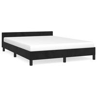 BETTGESTELL Ohne Matratze Schwarz 140/200 Cm Samt - Schwarz, Textil (140/200cm) - vidaXL