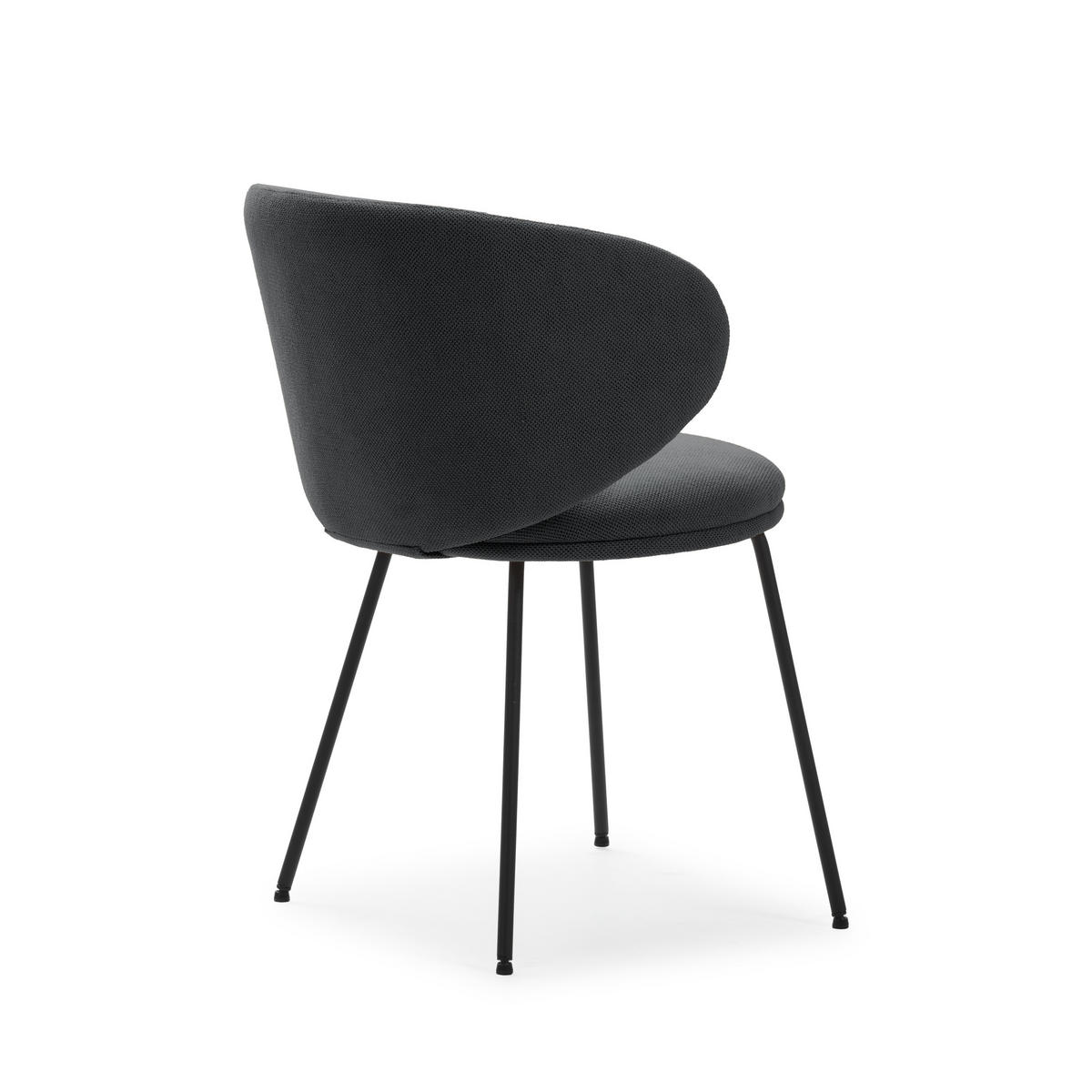 ESSZIMMERSTUHL Rush Grau 60/58/51 cm 2er-Set - Grau, Textil (58/51/60cm) - Calicosy