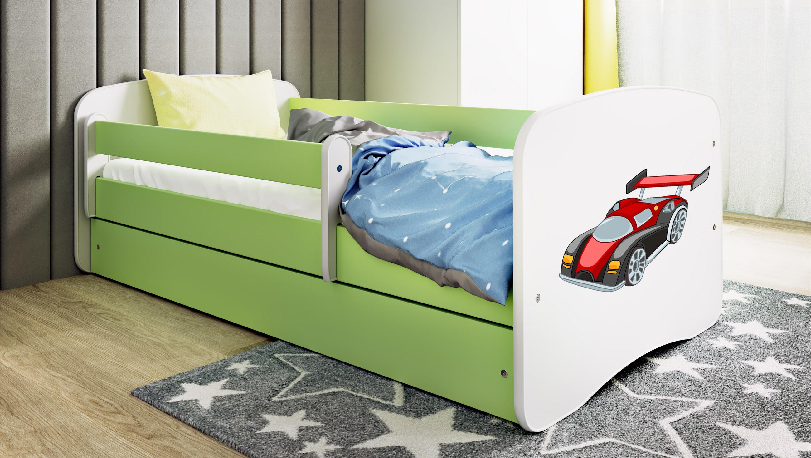 Raumhirsch Furniture Kinderbett Grün 80x160 cm