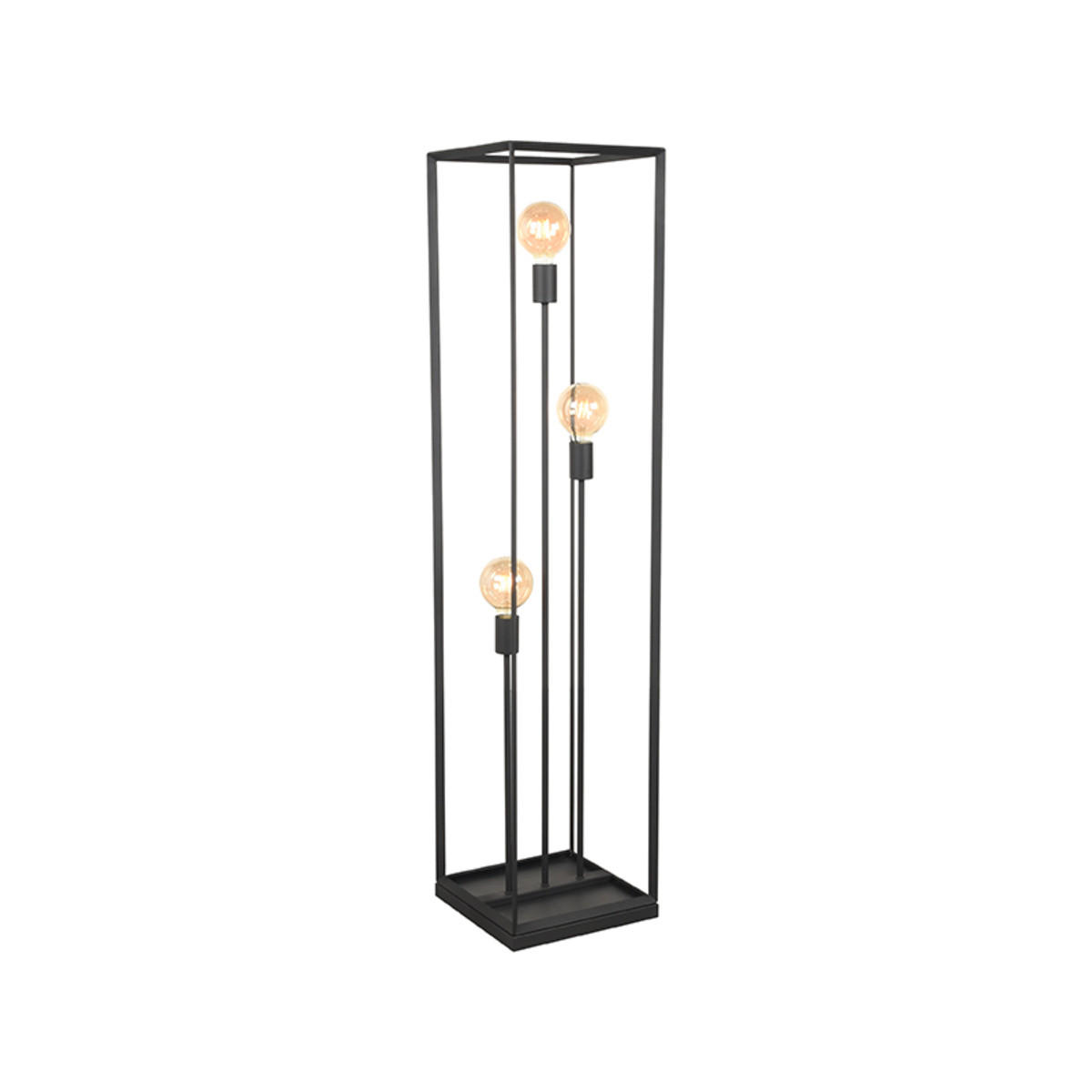 STEHLEUCHTE Tetto Schwarz 30/30/135 cm - Schwarz, Metall (30/30/135cm) - LABEL51