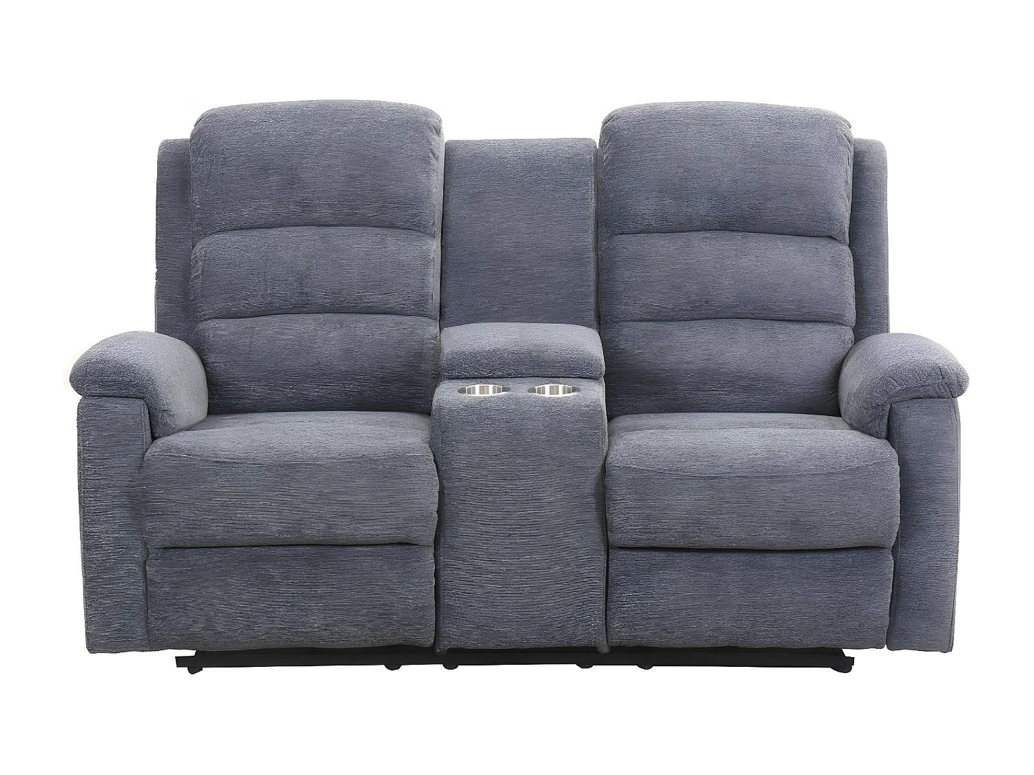 RELAXSOFA - 2 Personen - stoff - grau Nevers - Grau, Textil (171/103/95cm) - Vente-Unique