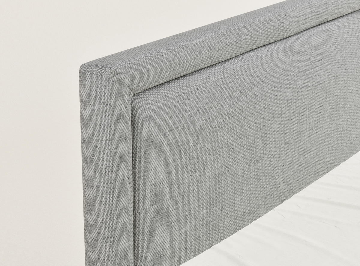 BOXSPRINGBETT Fresco 180/200 cm, in Grau, Bettkasten, Matratze, Topper - Schwarz/Grau, Holz/Holzwerkstoff (180/200cm) - Maison de Reve