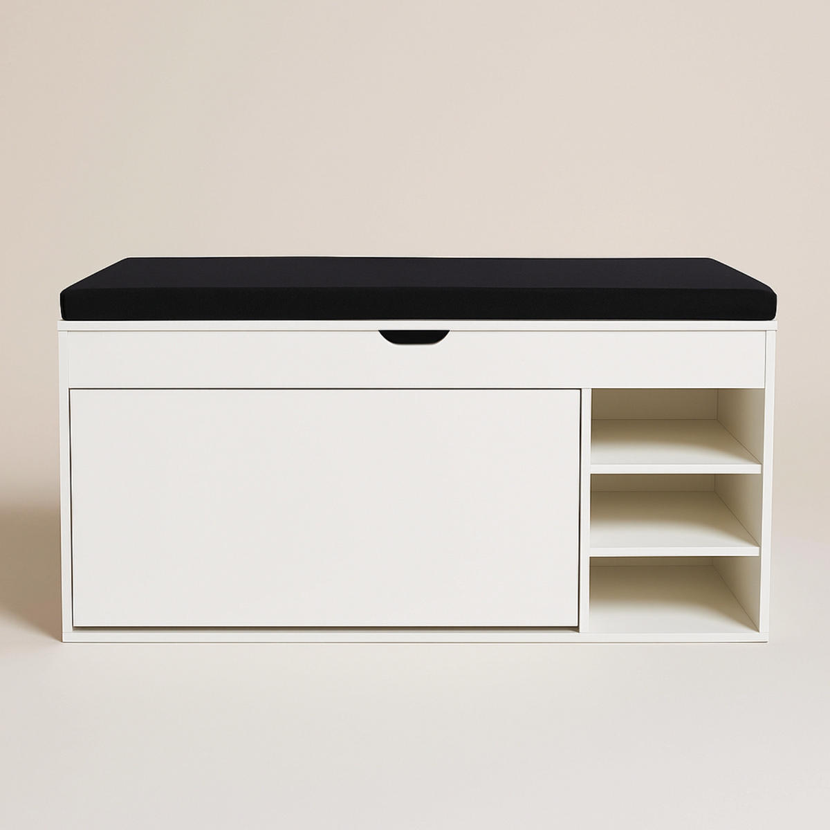 SCHUHSCHRANK Gradia 100/34/50 cm Sitzfläche ausziehbar - Weiß, Holzwerkstoff (34/50/100cm) - BOXIMO