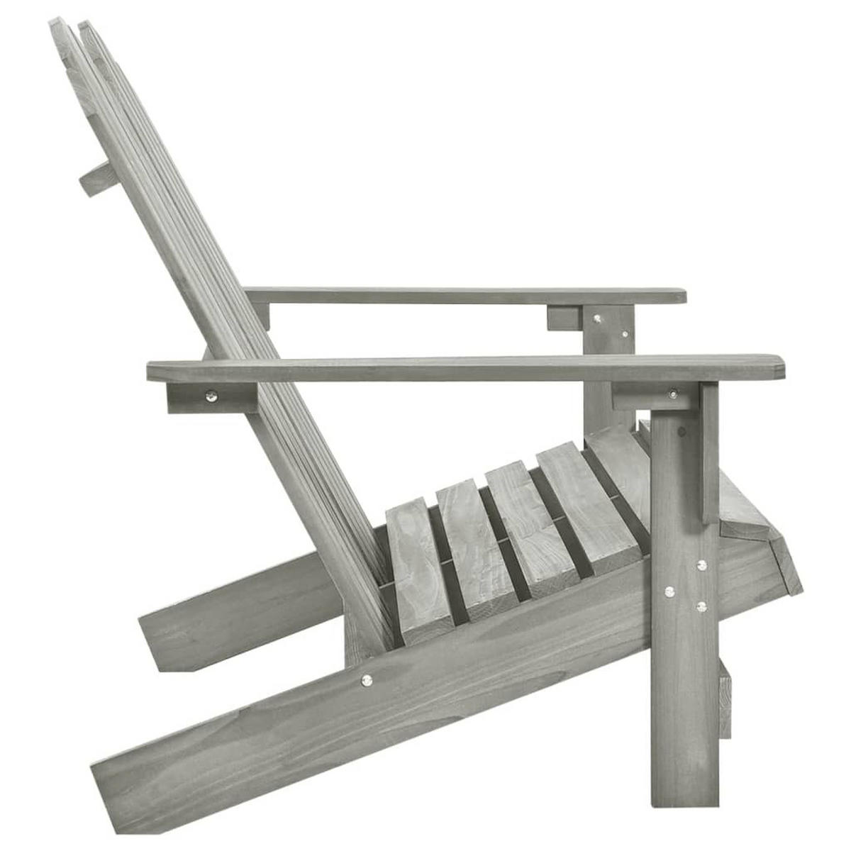 ADIRONDACK-GARTENBANK 2-Sitzer Massivholz Tanne Grau - Grau, Holz (100/89.5/85.5cm) - furnicato