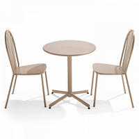 GARTENSET 3-tlg., Taupe - Taupe, Metall - Oviala