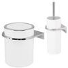 BADEZIMMERSET SAVONA 2TLG., Bürste u. Eimer, rund - weiß - Weiß, Kunststoff (10/36.5/10cm) - bremermann