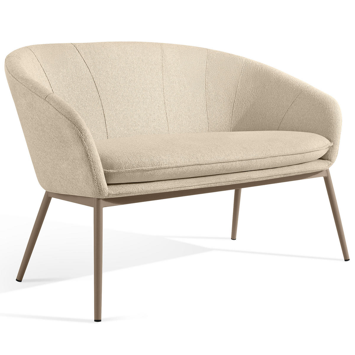 GARTENSOFA SOLIS Loungesofa, - Creme, Textil/Metall (118/76/66cm) - KONSIMO®