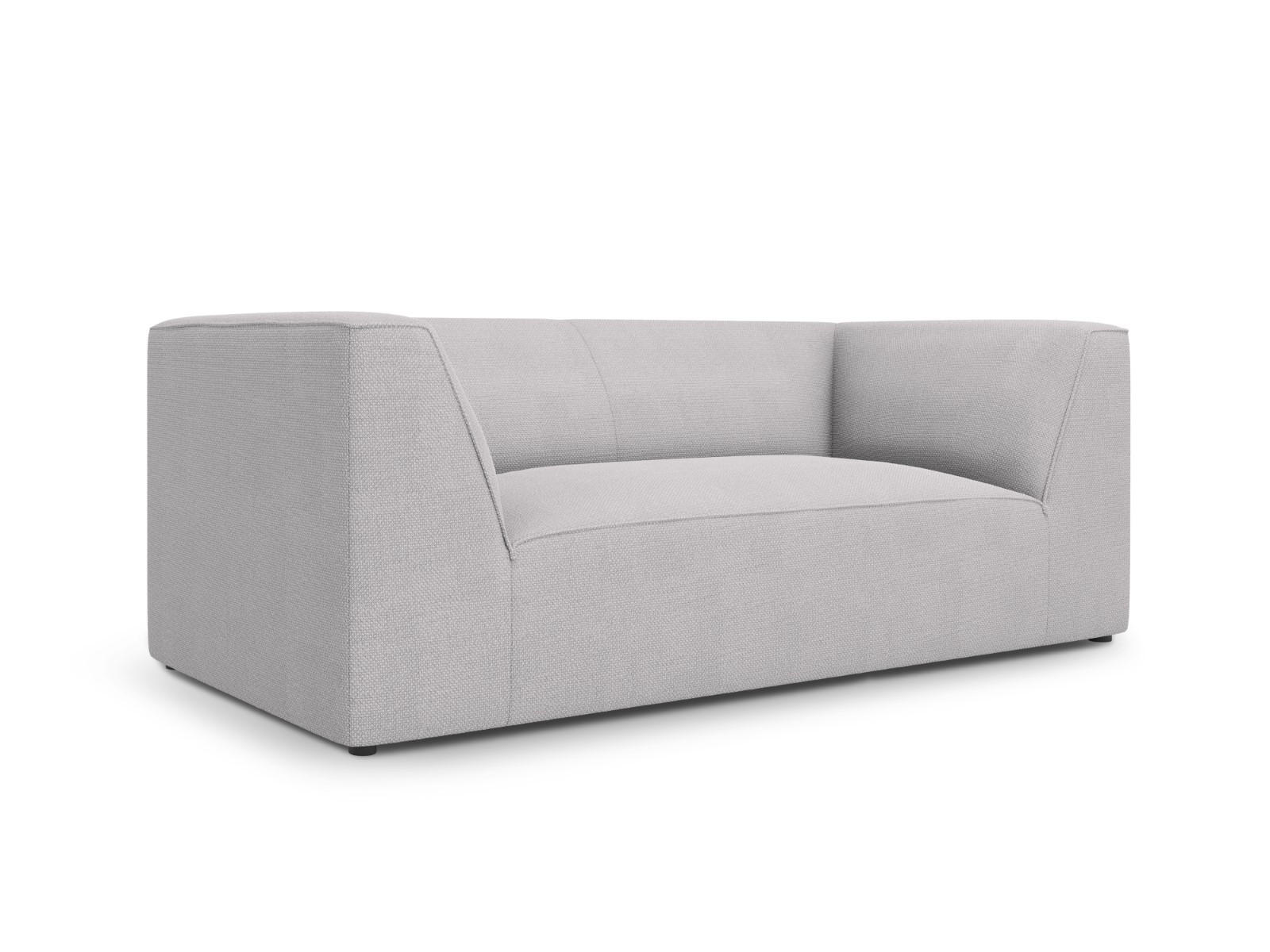 SOFA Ruby aus strukturiertem Stoff hellgrau 2 Sitzplätze - Hellgrau, Textil (174/69/93cm) - Micadoni